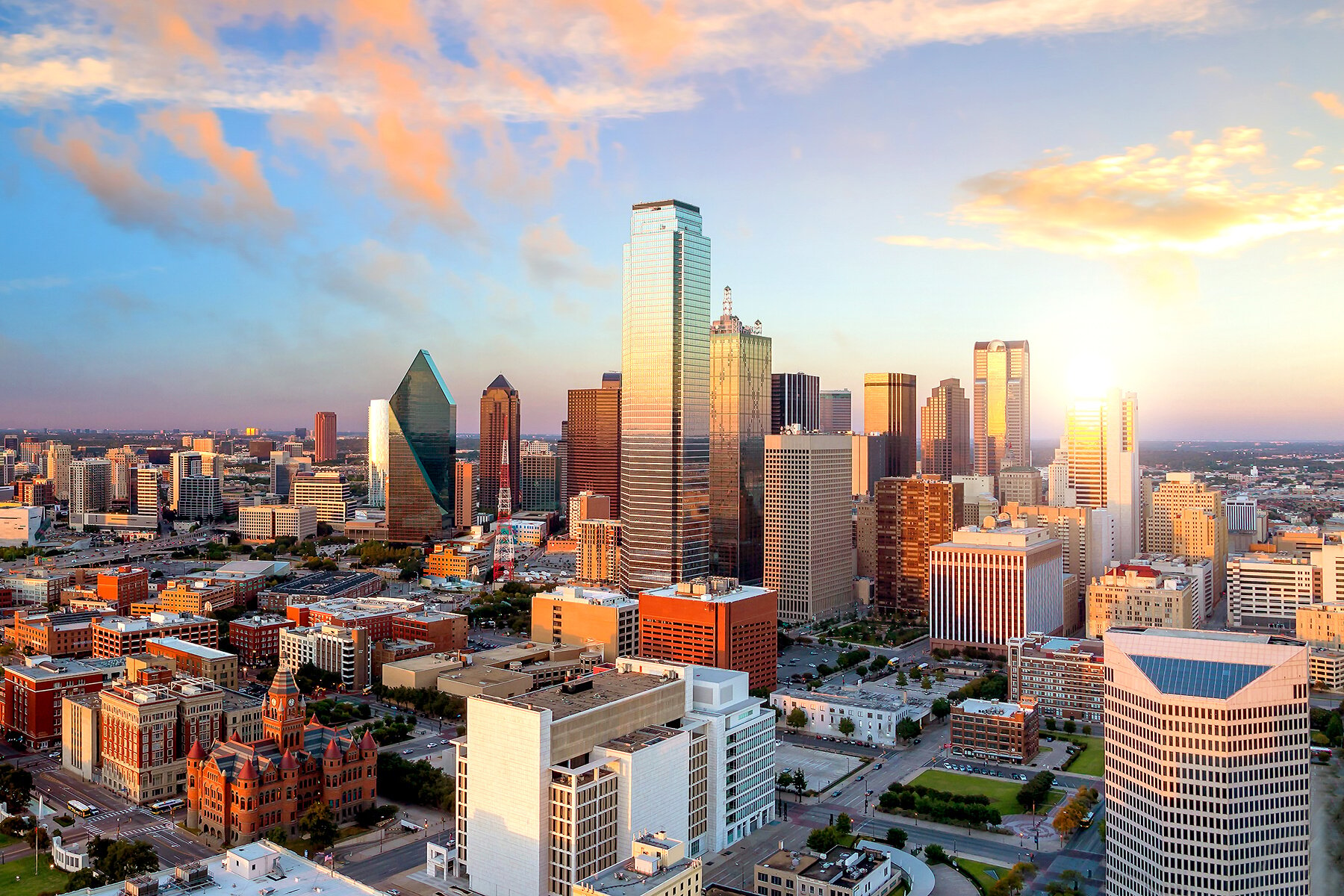 Aerial View of the Buildings in Dallas, Texas